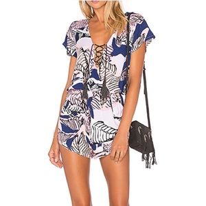 Aila Blue x REVOLVE Shotgun Lace Up Romper